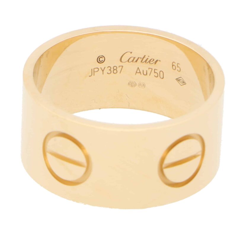 Vintage Cartier Wide Love Ring in Yellow Gold