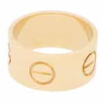 Vintage Cartier Wide Love Ring in Yellow Gold