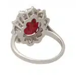 Vintage Ruby and Diamond Cluster Ring