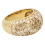 Vintage Cartier Jeton Sauvage White and Cognac Diamond Ring