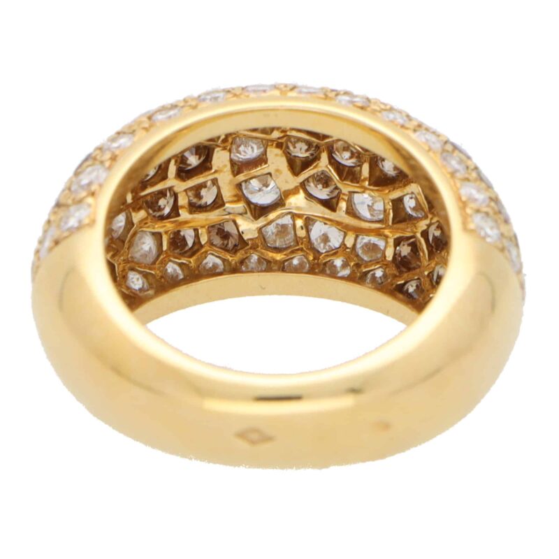 Vintage Cartier Jeton Sauvage White and Cognac Diamond Ring