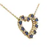 Vintage Tiffany & Co. Sapphire and Diamond Heart Pendant