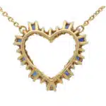 Vintage Tiffany & Co. Sapphire and Diamond Heart Pendant