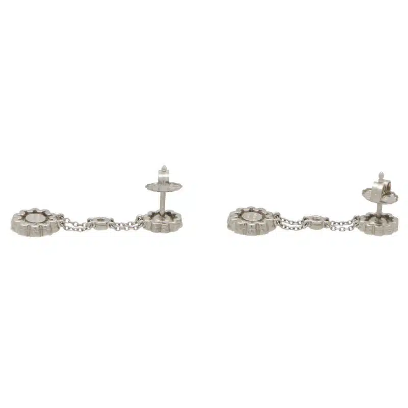 Vintage Tiffany & Co. 'Rose' Diamond Drop Floral Earrings