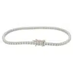 2.93 Carat Round Brilliant Cut Diamond Line Tennis Bracelet