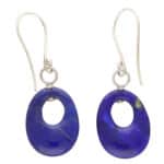 Vintage Lapis Lazuli and Diamond Drop Earrings