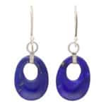 Vintage Lapis Lazuli and Diamond Drop Earrings