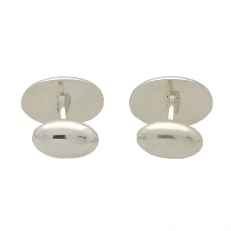 Navy and Light Blue Enamel Swivel Back Cufflinks