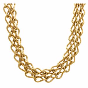 Vintage Cartier Double Twisted Chain Link Necklace