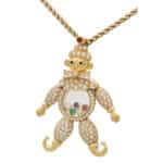 Vintage Chopard 'Happy Clown' Pendant Necklace