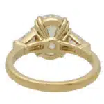GIA Certified 3.01ct Oval Cut Diamond Three Stone Ring