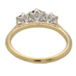 Diamond Three Stone Ring With Diamond Shank