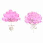 Hydrangea Briolette Floral Pink Sapphire Cluster Earrings