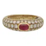 Vintage Cartier Mimi Ruby and Diamond Ring