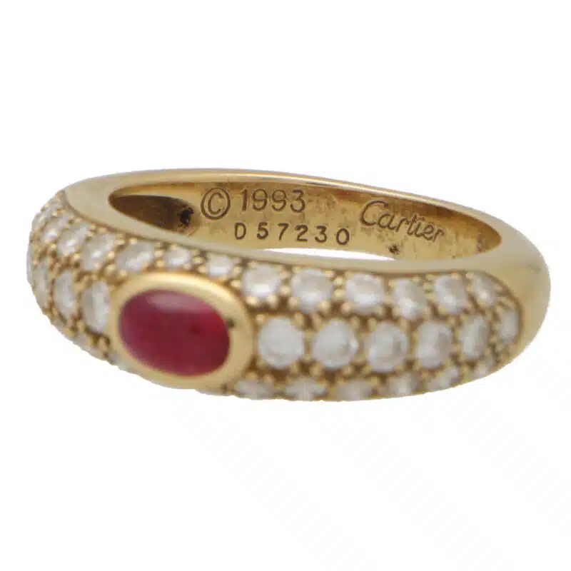 Vintage Cartier Mimi Ruby and Diamond Ring