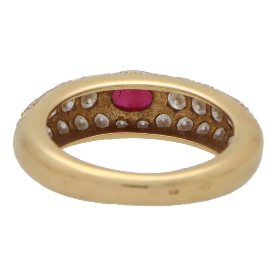 Vintage Cartier Mimi Ruby and Diamond Ring