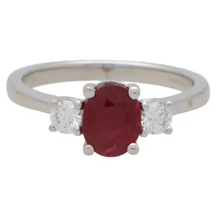 Ruby and Diamond Trilogy Ring