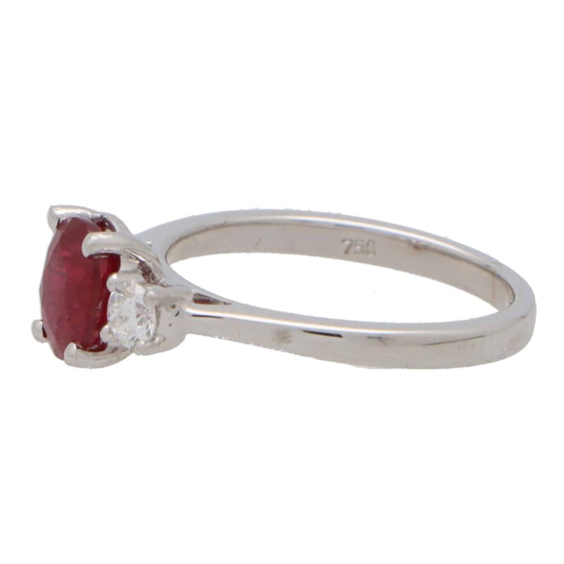 Ruby and Diamond Trilogy Ring