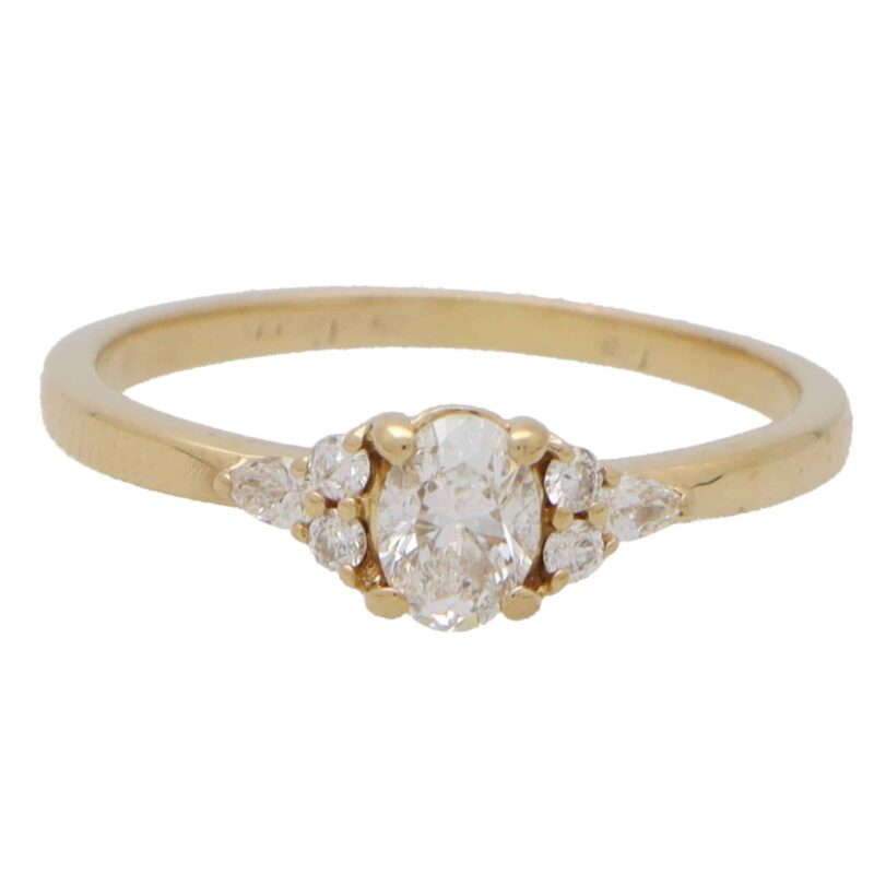 Vintage GIA Certified Oval Cut Diamond Ring