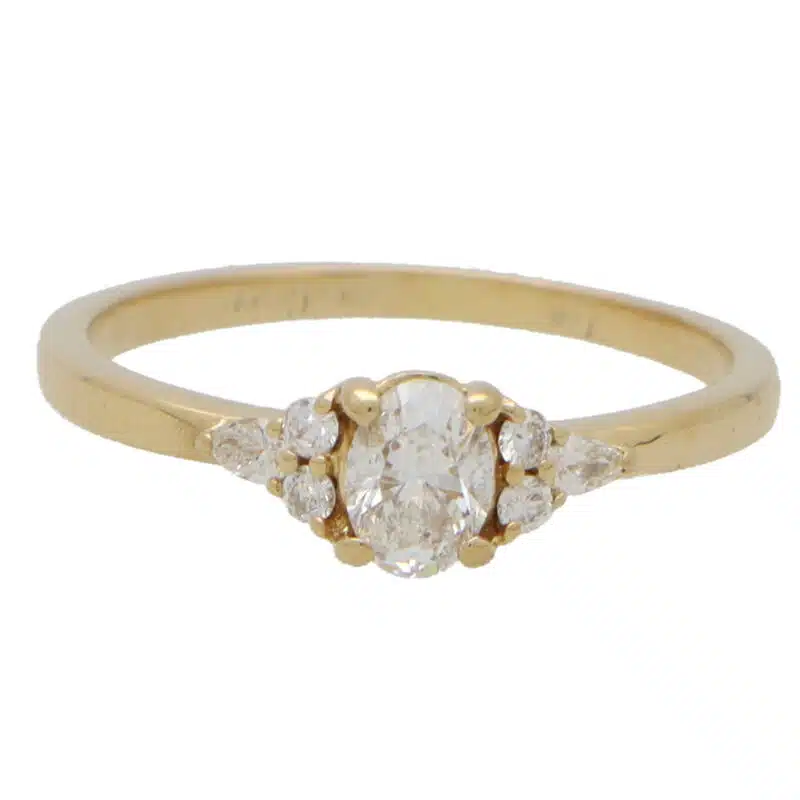 Vintage GIA Certified Oval Cut Diamond Ring