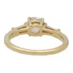 Vintage Old Mine Cut Diamond Three Stone Ring