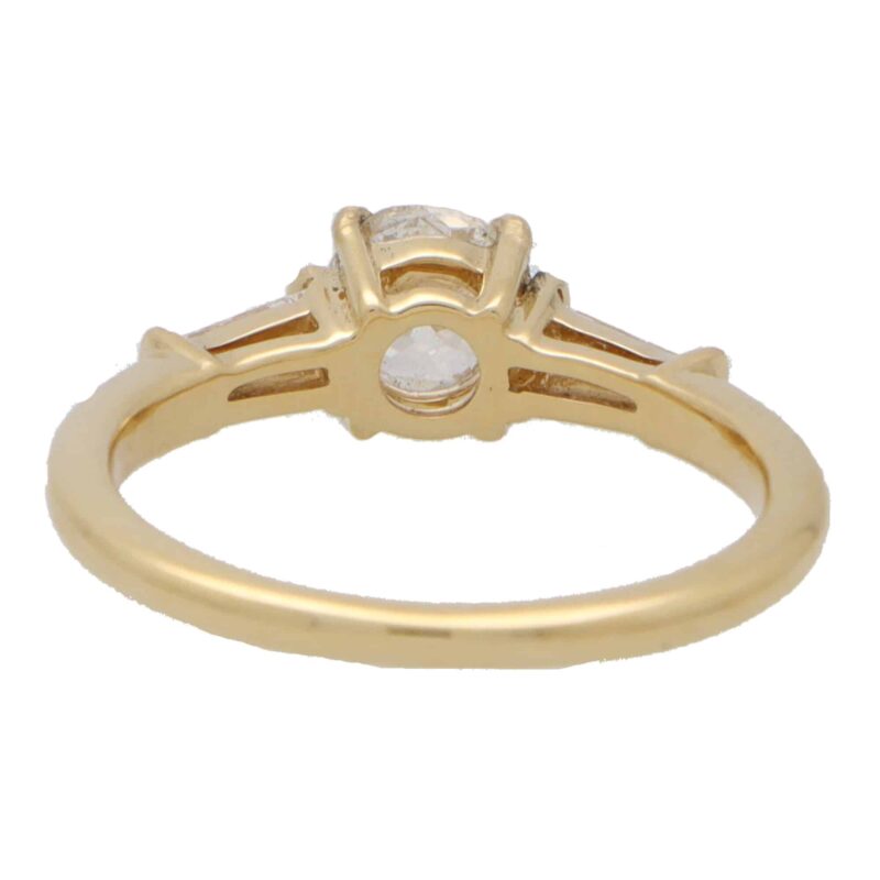 Vintage Old Mine Cut Diamond Three Stone Ring