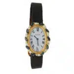 Vintage Cartier Sapphire and Diamond Baignoire Dress Watch