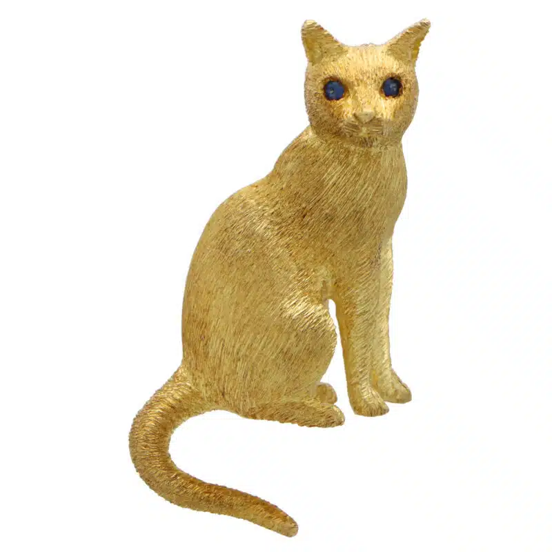 Vintage Tiffany & Co. Sapphire Cat Brooch