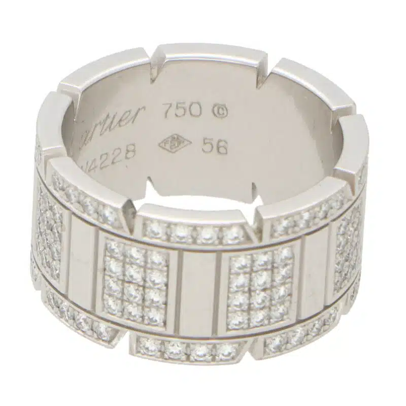 Vintage Cartier Diamond Tank Francaise Band Ring