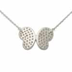 Diamond Butterfly Pendant in White Gold