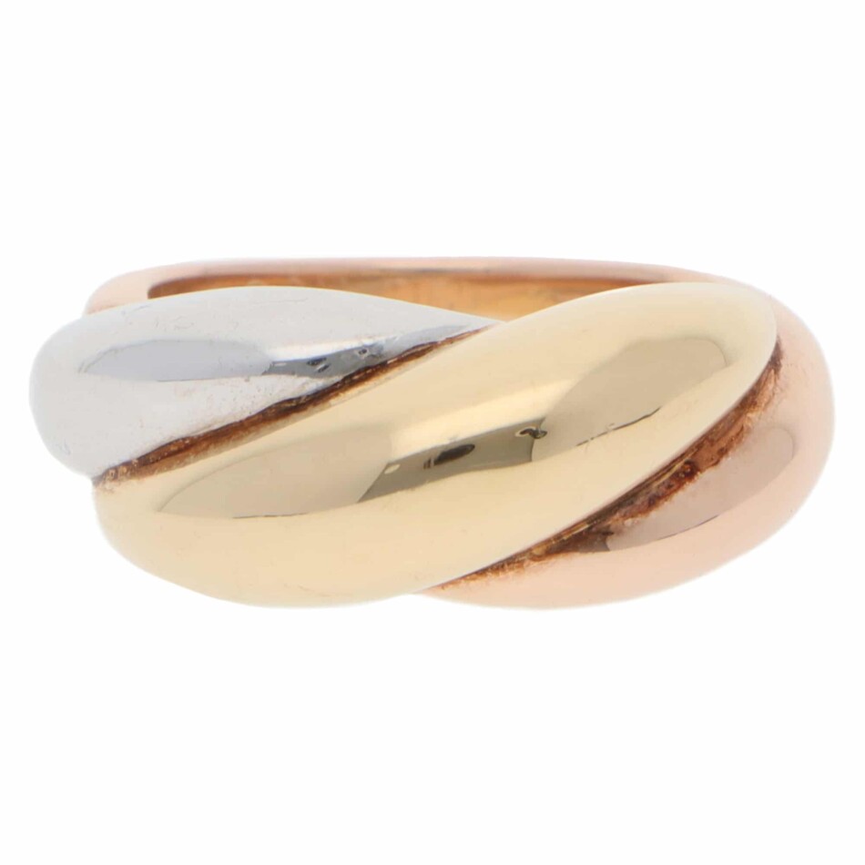 Vintage Cartier Bombe Trinity Ring in Gold