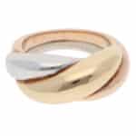 Vintage Cartier Bombe Trinity Ring in Gold