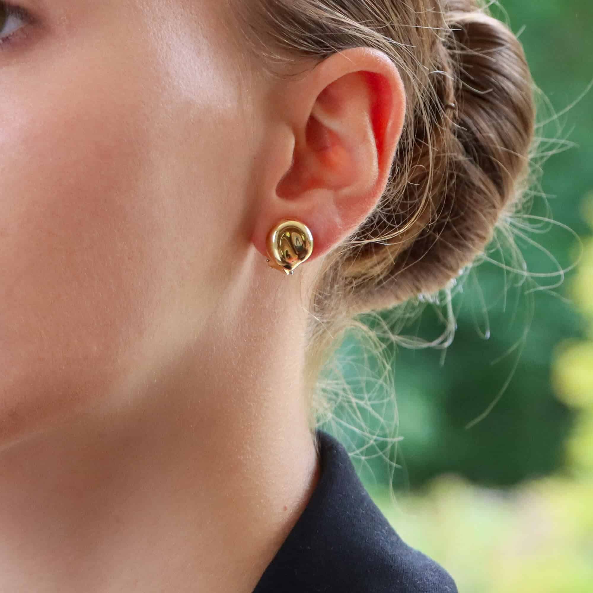 Vintage Elsa Peretti for Tiffany Co. Rounded Bean Earrings at