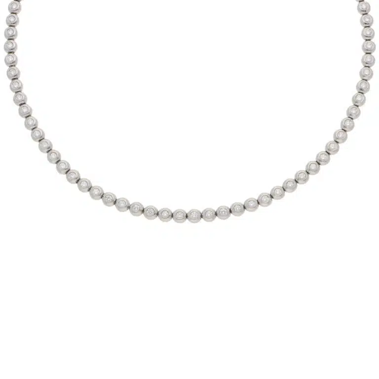 Vintage Tiffany & Co. Diamond Line Necklace in Platinum
