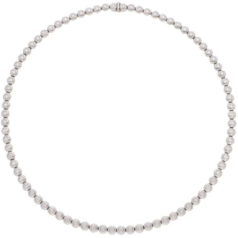 Vintage Tiffany & Co. Diamond Line Necklace in Platinum