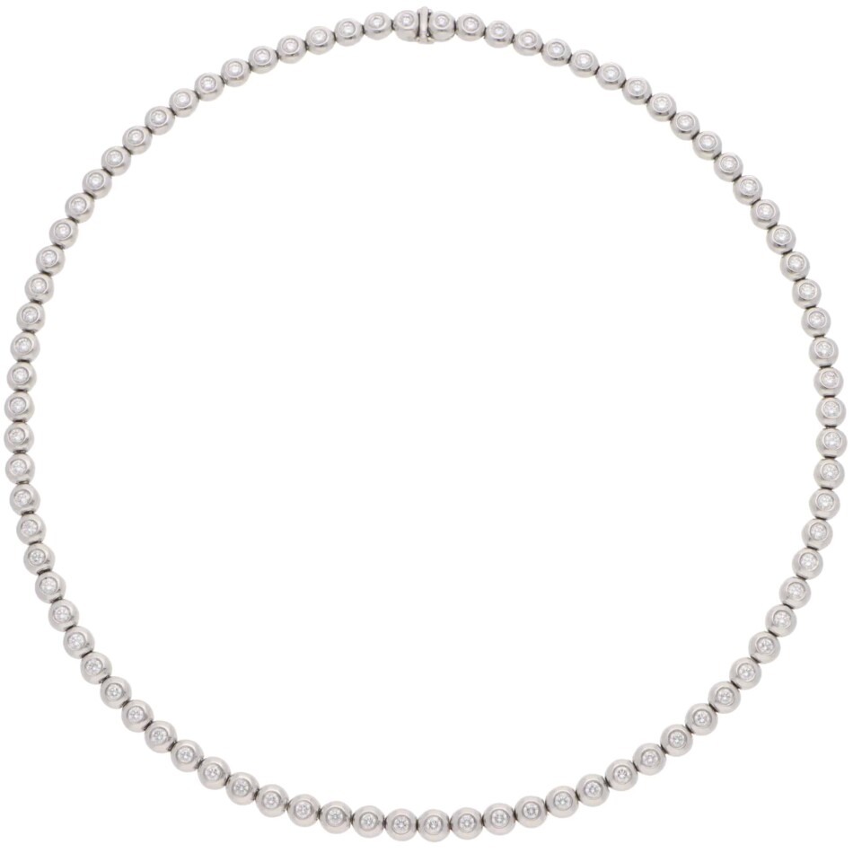 Vintage Tiffany & Co. Diamond Line Necklace in Platinum