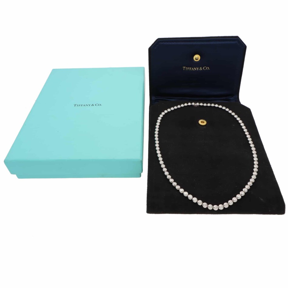 Vintage Tiffany & Co. Diamond Line Necklace in Platinum