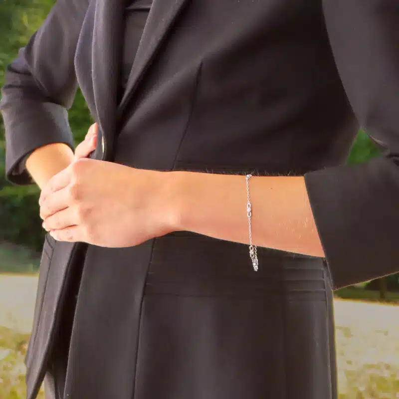 Vintage Tiffany & Co. Diamond Bow Chain Bracelet