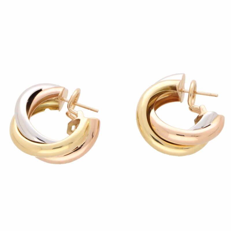 Vintage Cartier Trinity Hoop Earrings