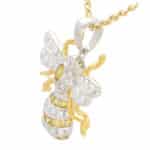 Yellow Sapphire and Diamond Bee Pendant