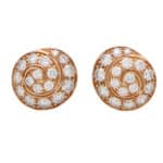 Diamond Swirl Earrings in Rose Gold