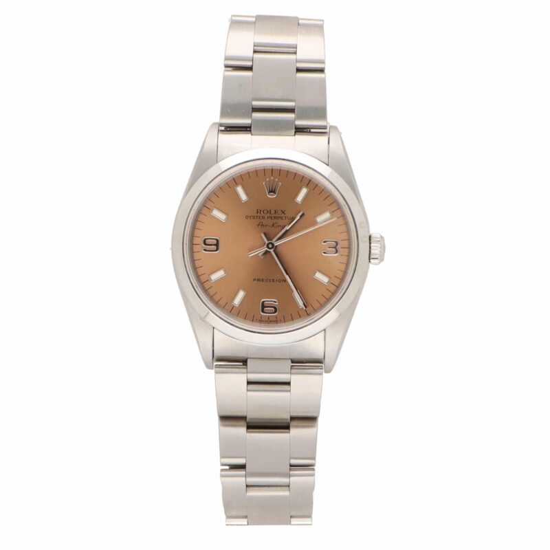 Vintage 1995 Automatic Salmon Explorer Rolex Oyster Date Watch