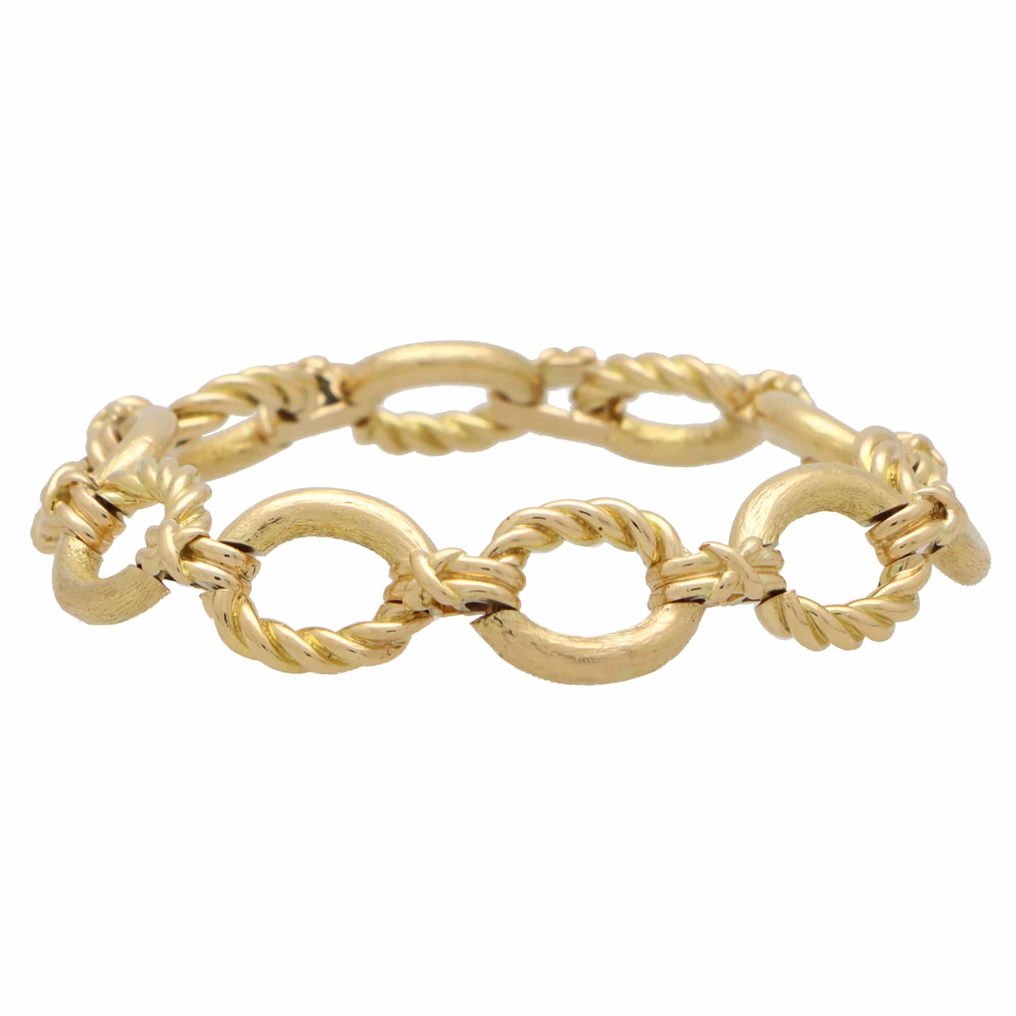 Vintage Louis Vuitton Chunky Heavy Link Bracelet Set in 18k Yellow