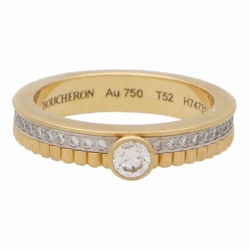 Vintage Boucheron 'Quatre Radiant' Diamond Solitaire Ring