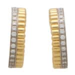 Vintage Boucheron 'Quatre Radiant' Diamond Hoop Earrings