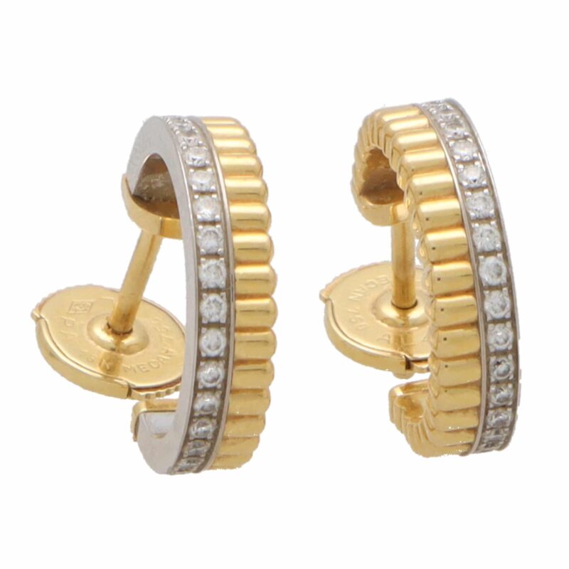Vintage Boucheron 'Quatre Radiant' Diamond Hoop Earrings