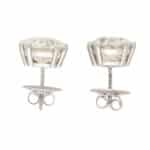 Solitaire 11.66 Carat Diamond Stud Earrings in Platinum