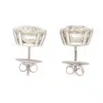 Solitaire 11.66 Carat Diamond Stud Earrings in Platinum