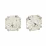 Solitaire 11.66 Carat Diamond Stud Earrings in Platinum