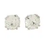 Solitaire 11.66 Carat Diamond Stud Earrings in Platinum